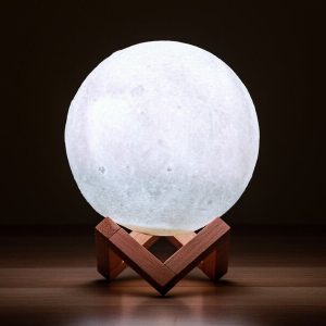 3D-månlampa – 15 cm 16 Färger Spralla