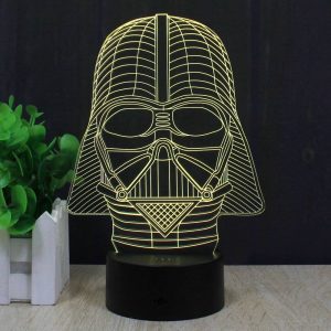 Dekorativ Star Wars lampa med 3D-effekt och skiftande färg – Darth Vader