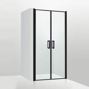 Duschdörrar Nisch Duo Frame, svart Duschbyggarna