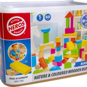 Heros Blocks Träklossar 60-pack – Leksaksaffären – Leksaksaffären