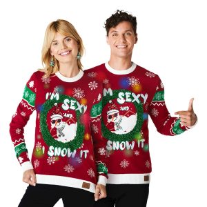Im Sexy and I Snow It LED Jultröja – XX-Small
