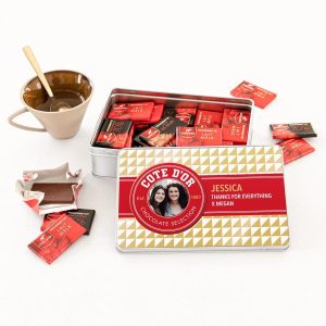 Personlig presentförpackning – Côte d’Or Vintage-chokladask
