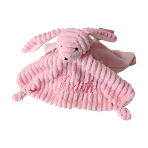 Snuttefilt med broderat namn – Kanin, ROSA (1948)
