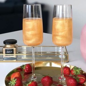 Ätbart guldfärgat glitter