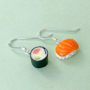 Sushi-bitar örhängen (Handgjorda)