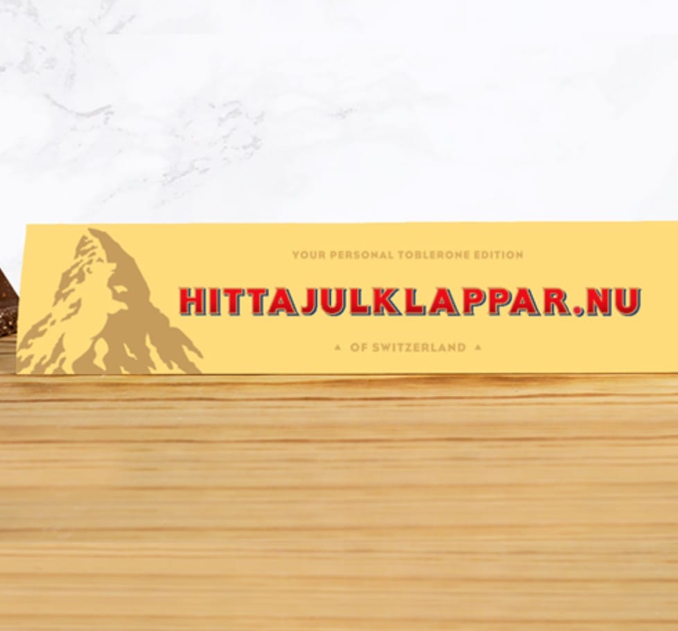 Toblerone med eget namn
